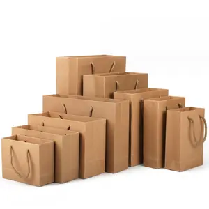 Wholesale Customized Commercial Kraft Paper Bag With Handle Can Be Printed With Own Pattern And Logo Bag For Packaging