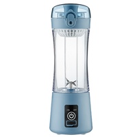 Mixeur Électrique Portable à Faible Bruit avec 6 Lames, Commande par Bouton Poussoir, Contenant en Plastique