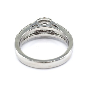 Hong Kong vente en gros de bonne qualité personnalisé 14k or blanc véritable diamant Solitaire semi-monté pour 0.32cts bagues de fiançailles pour les femmes - Product Image 2