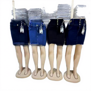 Falda vaquera mini de mujer 2026 de moda, elástica, de corte regular, lavado clásico, <span class=keywords><strong>con</strong></span> bolsillos, de secado rápido, para verano, uso diario, casual o fiesta - Product Image 5