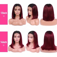 T1B99J-perruque Lace Front Wig naturelle, cheveux humains, coupe courte Pixie, 13x6, 13x6, HD