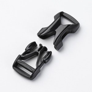 Plastic Buckle 15mm Inner Diameter Adjustable For Backpack Waist <b>Bag</b> <b>Accessories</b> Solid Color Black - Product Image 3