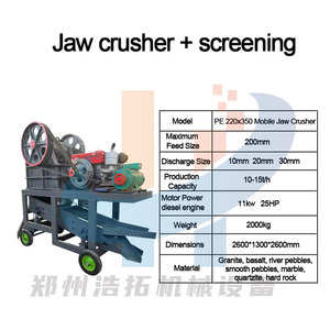 <span class=keywords><strong>Frantoio</strong></span> <span class=keywords><strong>a</strong></span> Mascelle Mobile Compatto con Motore Diesel per Frantumazione Inferiore e Vaglio Vibrante, <span class=keywords><strong>Frantoio</strong></span> per Pietre Calde Africane - Product Image 5