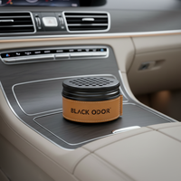 Diffuseur de parfum solide minimaliste de luxe moderne pour voiture, désodorisant de tableau de bord, parfum de haute qualité, en métal noir