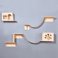 Meubles pour animaux de compagnie chat mural cadre d'escalade pour chat, saut, escalade, mur fixe chat arbre mural