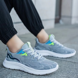 Zapatillas Deportivas Casuales para Correr al Aire Libre, Transpirables, Cómodas, Ultraligeras, de Malla Negra, Personalizadas - Product Image 4