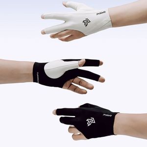 JKJF 4 Stuks 3 Vingers Biljart Handschoenen Pool Cue Handschoenen Shooter Cue Handschoenen voor Vrouwen Mannen Linkse en Rechte Hand - Zwarte Stijl 1
