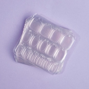 BTArtbox 30 pièces 10 feuilles autocollants transparents en gel pour faux ongles, adhésifs pour ongles à presser - Product Image 3