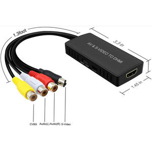 Câble adaptateur convertisseur HDMI femelle vers S-Vidéo 1080P 3RCA CVBS pour HDTV DVD STB Câble convertisseur HDMI Caméra HDTV - Product Image 2