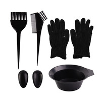 Ensemble de teinture pour cheveux jetables en gros à bas prix professionnel 7 pièces brosse et bol de teinture pour cheveux ensemble Kit de brosse de teinture pour cheveux noirs