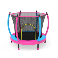 Trampolino per Bambini Zoshine 55 Pollici, Trampolino da Interno per Uso Domestico, Mini Trampolino per Fitness con Rete di Sicurezza