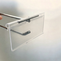 Porte-étiquette à crochet pour étagère, en plastique PVC, pour bord d'étagère, support d'étiquette de prix, crochet pour étiquette de prix