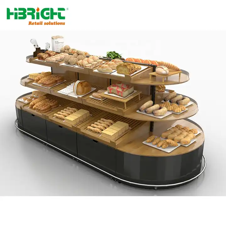 Three Tiers Solid Wood Bread Rack with Acrylic Cover and LED Light - China  Display Wood Bakery Rack, Customized Wood Bakery Rack