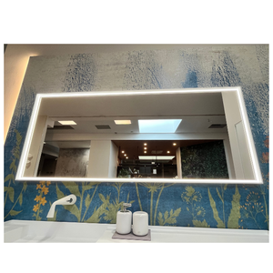 <span class=keywords><strong>Specchio</strong></span> LED Rettangolare Moderno per <span class=keywords><strong>Bagno</strong></span> con Cornice Sottile Bianca, Striscia Luminosa Integrata su Quattro Lati, Illuminazione Uniforme Senza Ombre - Product Image 4