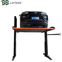 GG LIFTERS Élévateur de stationnement à 2 poteaux pour voitures sportives avec rampe en acier diamanté monobloc à profil bas pour place de stationnement