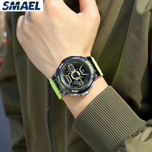 Montres-bracelets analogiques-digitales de sport pour hommes SMAEL 8067, luxe, mode, dorées, étanches, OEM - Product Image 4