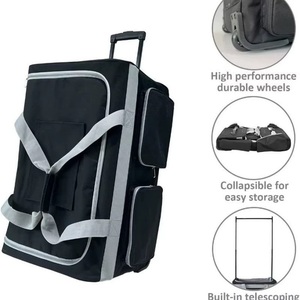 Costume pliable de voyage sacs polochons roulants avec roues porte-vêtements bagage sac de danse avec <span class=keywords><strong>chariot</strong></span> porte-vêtements pour fille - Product Image 4