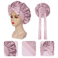 Bonnet de nuit unisexe Dofine style euro-américain toutes saisons, turban à nœud pour salon de beauté, idéal pour le sommeil