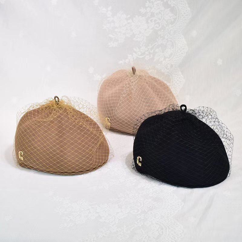 Коллекция 2023 года, оптовая продажа, новинка, осенне-зимняя женская модная элегантная однотонная винтажная женская шапка, шерстяной берет, шляпы, фетровая шляпа