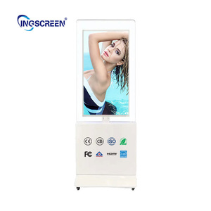 Ingscreen Dubbelzijdige Digitale Bewegwijzering <span class=keywords><strong>Display</strong></span> Twee Scherm Reclame Kiosk 4K Staande Totem Transparante Reclame Speler - Product Image 2