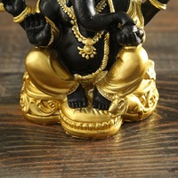 Personnalisable Feng Shui Statue Résine Hindou Dieu Ganesha Figurine Thai Éléphant Tronc Dieu de la Richesse Sculpture Indien Bouddha Temple Décor
