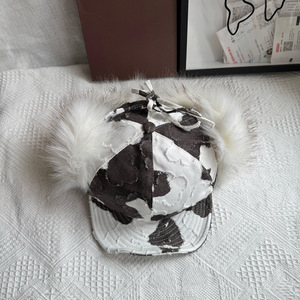 <b>Leopard</b> <b>Print</b> Plush Duckbill <b>Hat</b> With Ear Flaps Keep Warm Windproof Bucket <b>Hat</b> For Women Autumn Winter Outdoor Use - Product Image 2