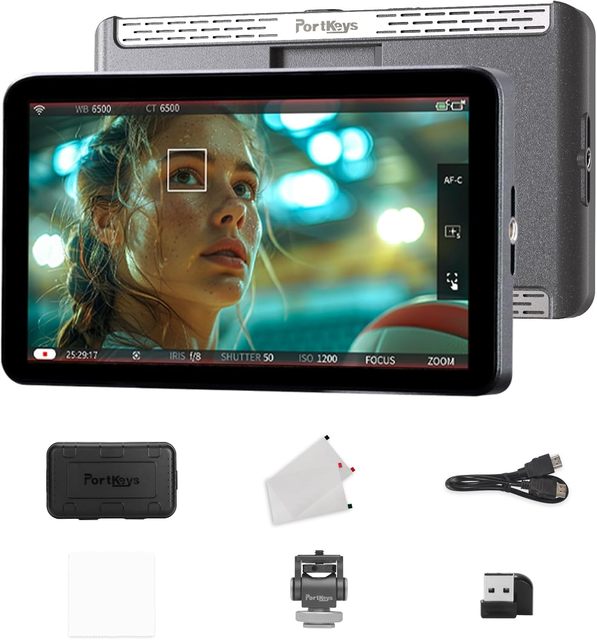 Portkeys LH7P 7'' Camera Field Monitor Wireless Control for A1/A9II/A7SIII/A7CII/FX3/FX30/ZV-E10/RX10/A7MIV/A7RIV/A7RV/RX0