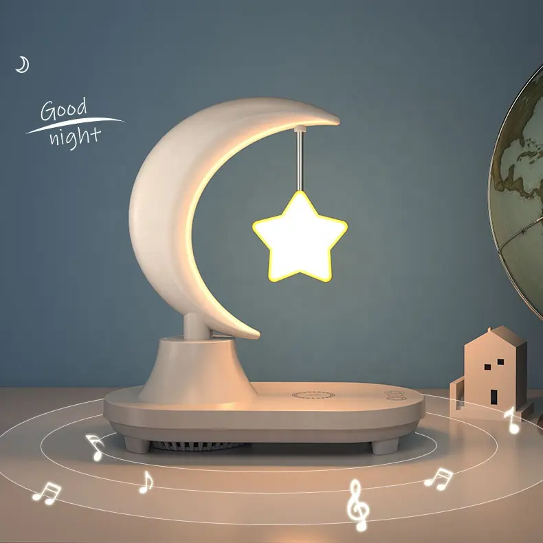 2023 Новое поступление портативное беспроводное зарядное устройство BT Колонка прикроватные светодиодные ночные светильники перезаряжаемые настольные лампы умный дом гаджет