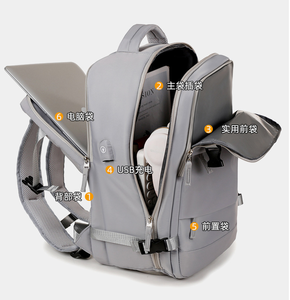 Custom Logo Hot Sale Large Capacity Women Waterproof Outdoor Sport Rucksack Travel Laptop <strong>Backpack</strong> <strong>with</strong> Shoe <strong>Compartment</strong> USB - Product Image 3