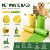 Bolsas para Desechos de Mascotas a Prueba de Fugas, Fáciles de Rasgar, Bolsas para Excrementos de Perro en Rollos para Paseos, Suministro al por Mayor con Etiqueta Privada OEM