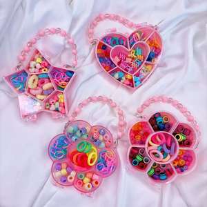 Mylulu Cadeau pour les filles de la maternelle dans une boîte-cadeau Accessoire pour cheveux pour filles Perles Diy Set Hair Clip and Headpiece with Hanger - Product Image 6