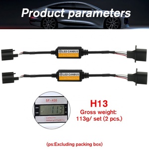 อุปกรณ์เสริมรถยนต์ XOVY ชุดไฟหน้า LED H13 พร้อมคาปาซิเตอร์ Canbus Decoder สายต่อขจัดสัญญาณเตือน - Product Image 3