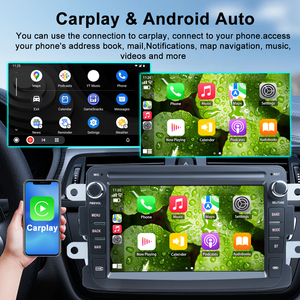 Radio Reproductor Android de 8 Pulgadas para Renault <span class=keywords><strong>Sandero</strong></span>/Duster/Logan/Dokker/Dacia con GPS, Wifi, FM, Carplay y 7 <span class=keywords><strong>Colores</strong></span> de Luz, Estéreo para Auto - Product Image 5