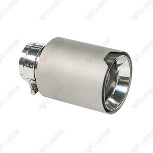 M Style sablage et argent 304 embouts de queue d'échappement en acier inoxydable tuyaux de silencieux d'échappement universels tuyau d'échappement modifié - Product Image 2