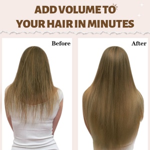 Extensiones de Cabello Humano con Clip, de una Sola Pieza, al por Mayor de Fábrica FH, Extensiones Rusas con 5 Clips - Product Image 6