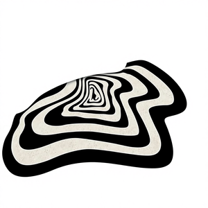 Tapis moderne réversible en laine naturelle, touffeté à la machine, à poils coupés |   Écologique et durable, de haute qualité, couleur unie - Product Image 1