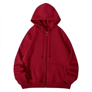 Sweat à capuche unisexe d'hiver imprimé zippé en maille ample respirante en polyester/coton écologique – Vente en gros - Product Image 4