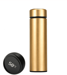 กระติกเก็บความร้อนสูญญากาศ500มล. แสดงอุณหภูมิ304สแตนเลสขวดน้ำร้อนของฉันเดินทางแก้วชานมแก้วรักษาอุณหภูมิ - Product Image 1