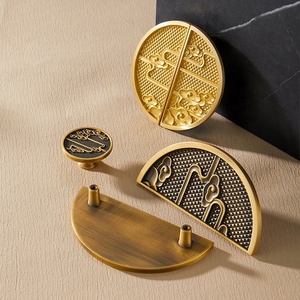 Brass Vòng cửa tủ ngăn kéo kéo xử lý Brushed Nickel bán vòng tròn tủ xử lý - Product Image 4