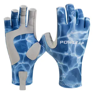 Guantes de pesca sin dedos para hombre y mujer, protección Uv, ligeros, para kayak, senderismo, remo