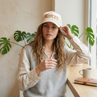Topi Olahraga Bordir Tangan 6 Panel Berkualitas Tinggi Berbahan Velour dengan Kustomisasi Tim