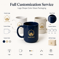 Tasses en Porcelaine Fine (Bone China) en Gros 11/12/15 Oz Grande Capacité, Sûres pour les Aliments, Anti-Fuite, Tasses à Café OEM/ODM, Boîte Cadeau Personnalisée pour Hôtels