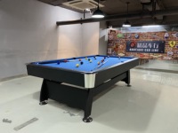 Mesa de Billar y Snooker Profesional de Lujo para Interiores, Moderna, de 7, 8 y 9 pies, con Retorno de Bolas, Personalizable, de Cuero y MDF, ¡Venta Caliente!