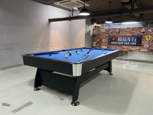 Mesa de <span class=keywords><strong>Billar</strong></span> y Snooker Profesional de Lujo para Interiores, Moderna, de 7, 8 y <span class=keywords><strong>9</strong></span> pies, con Retorno de Bolas, Personalizable, de Cuero y MDF, ¡Venta Caliente! - Product Image 6