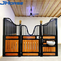 Équipement stable de mangeoire de décrochage de cheval en bambou tissé par brin noir de luxe nouvel état pour les fermes et les granges à chevaux