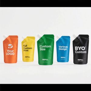 Pouch Mini Small Size Carry Bag Coffee Whey Protein <b>Powder</b> Bag Custom Flat Packaging Plastic Digital Printing <b>Food</b> PE Recyclable - Product Image 3