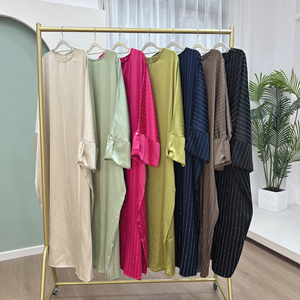 2025 islamique <span class=keywords><strong>turquie</strong></span> Ramadan EID robes modestes grande taille femmes robes vêtements islamiques caftan Abaya robe avec des perles pleines - Product Image 4