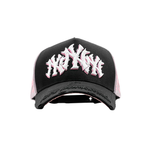 Mới đến Dandy Mũ x thô lỗ đánh thức lưới trucker Mũ gorras thêu ban đầu cong vành Dandy mũ với satin lót - Product Image 3