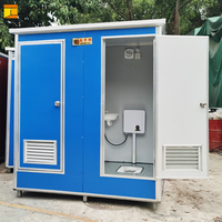 Toilettes mobiles portables en aluminium pour parc de football extérieur, course de marathon, avec douche intégrée – Montage rapide