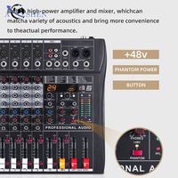 Vente en gros Table de mixage audio professionnelle 8 canaux Contrôleur de scène effecteur numérique Table de mixage KTV DJ